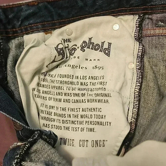 The Stronghold Relaxed Tapered Button Fly Dark Wash Jeans Size 30x32 - Picture 5 of 9